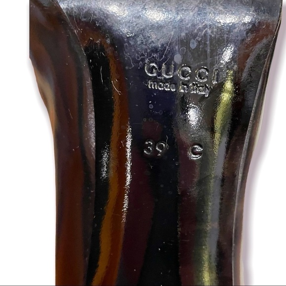 GUCCI Black Patent Leather Vintage Pumps 39 - Picture 8 of 9